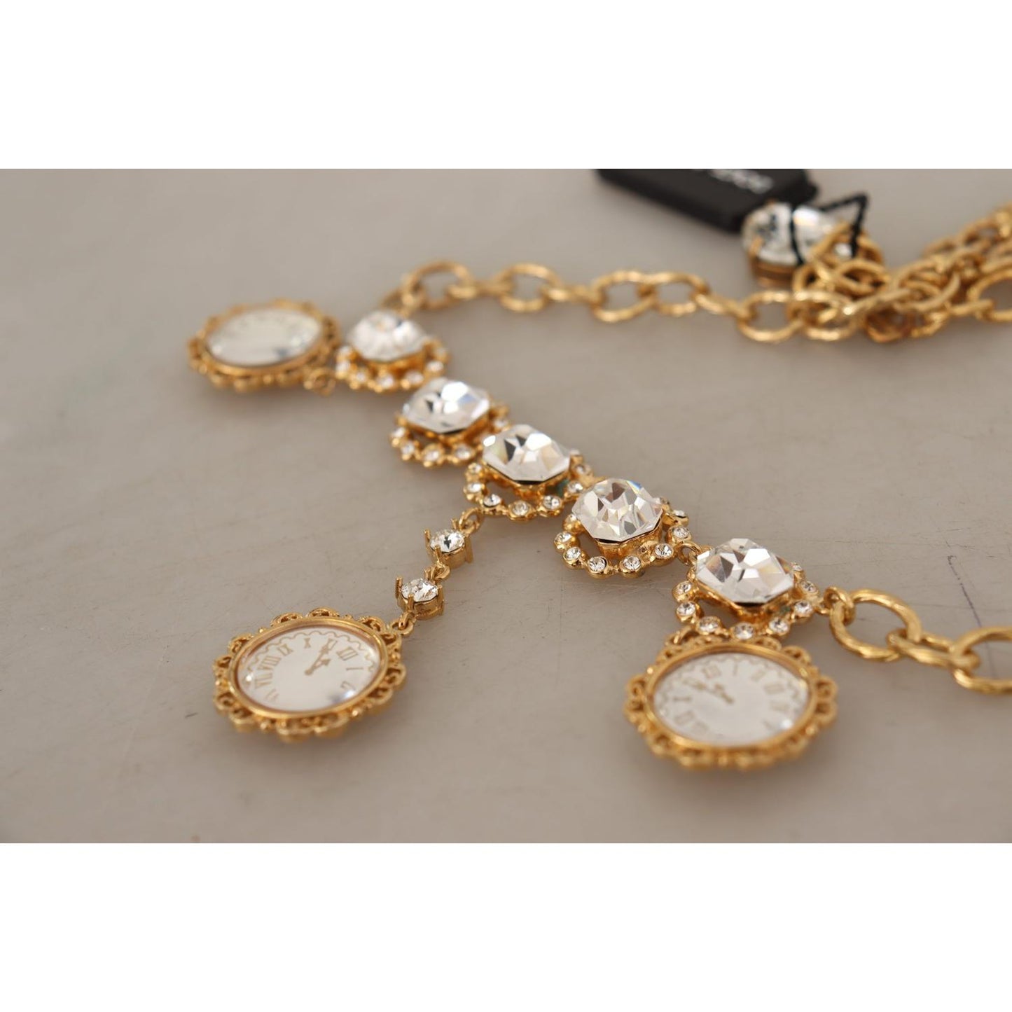 Dolce & Gabbana Elegant Timekeeper Statement Necklace Dolce & Gabbana