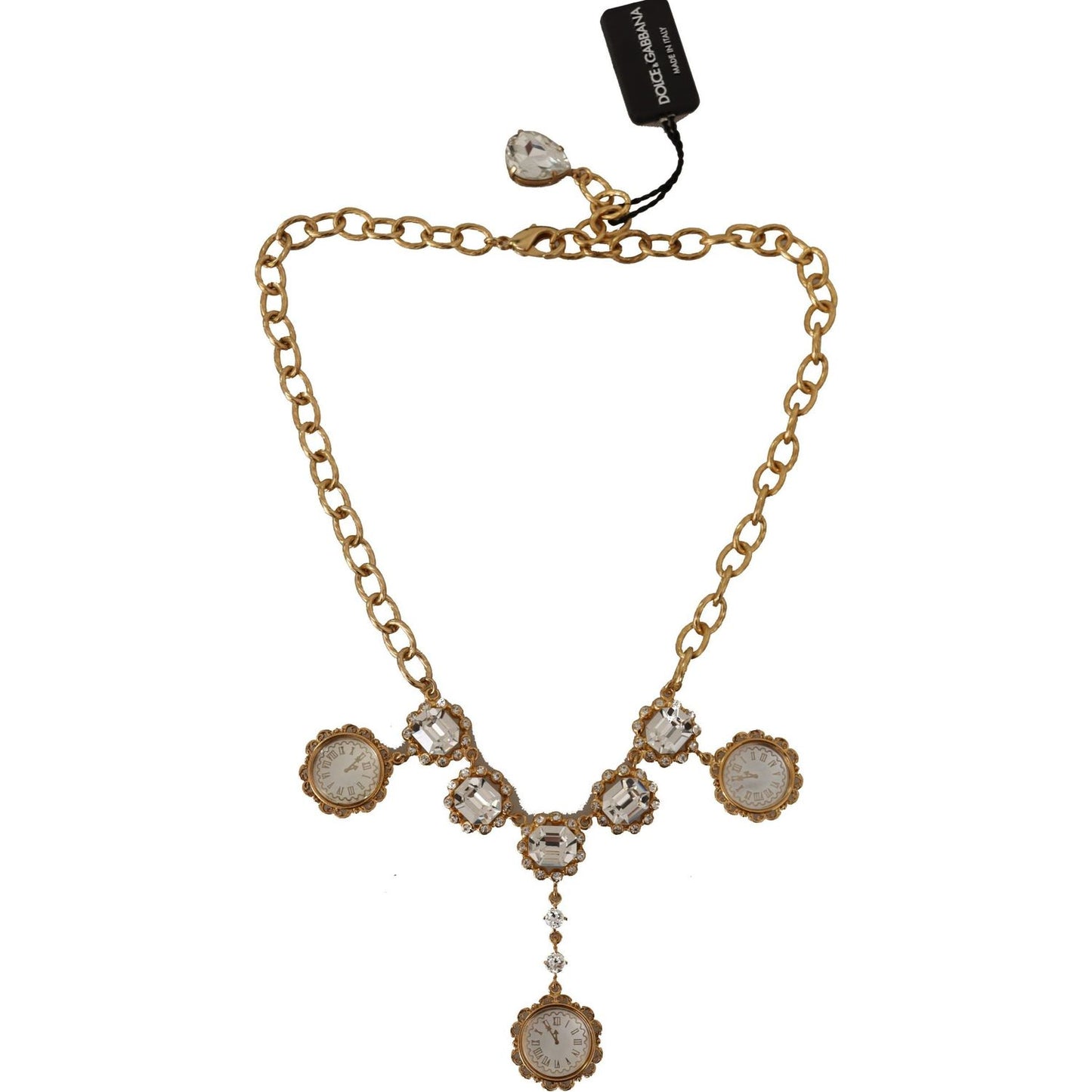 Dolce & Gabbana Elegant Timekeeper Statement Necklace Dolce & Gabbana