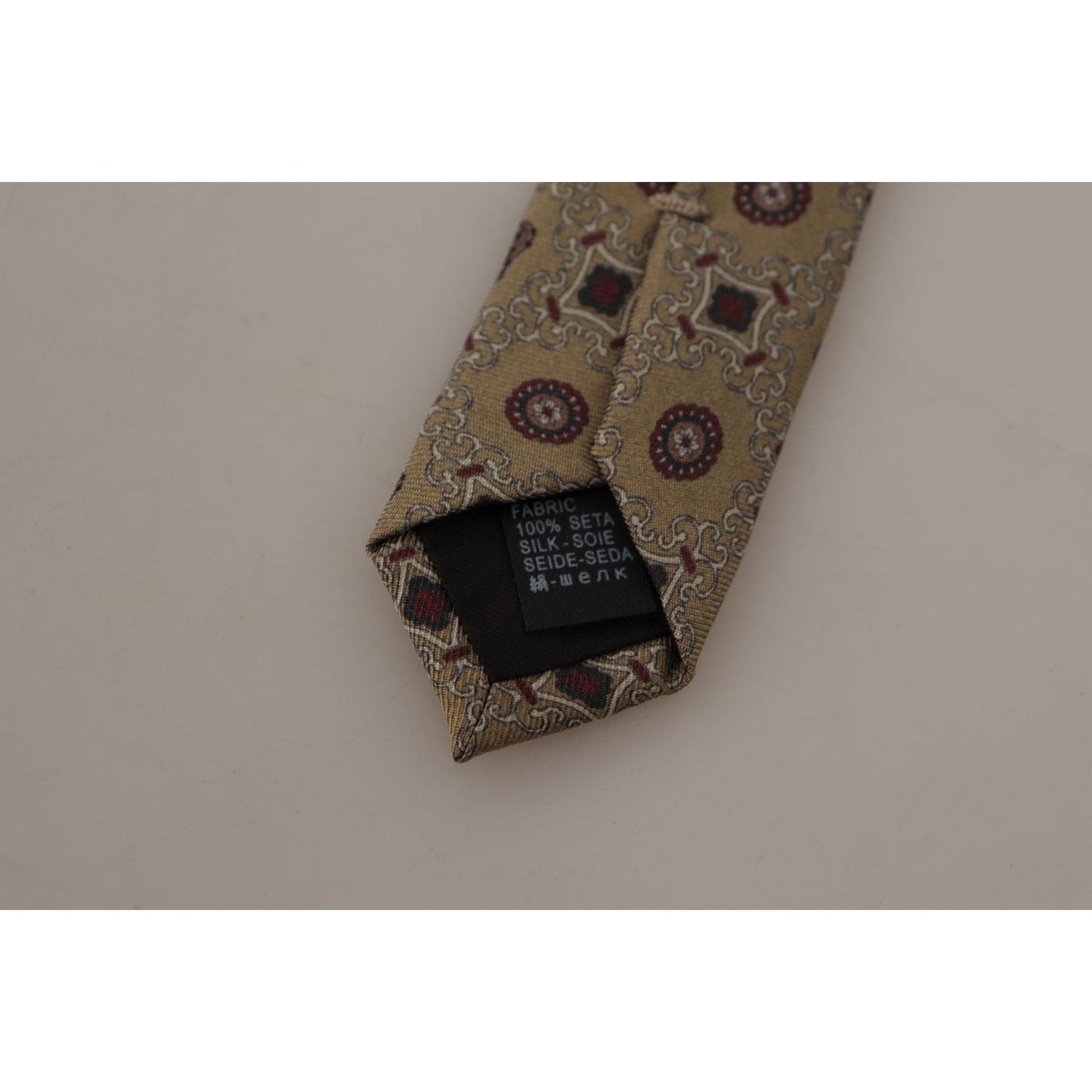 Dolce & Gabbana Elegant Silk Beige Necktie Dolce & Gabbana