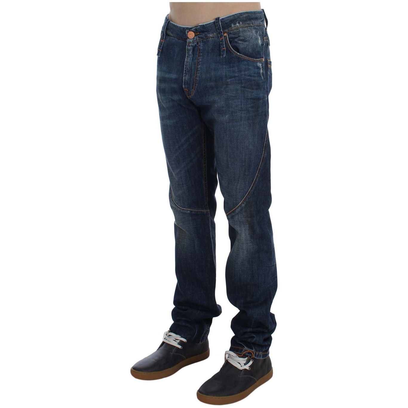 Acht Chic Slim Fit Blue Wash Italian Jeans Acht