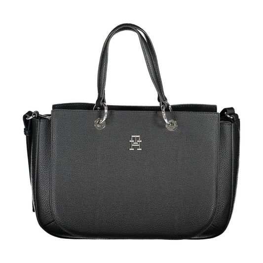 Tommy Hilfiger Chic Black Contrasting Detail Handbag Tommy Hilfiger