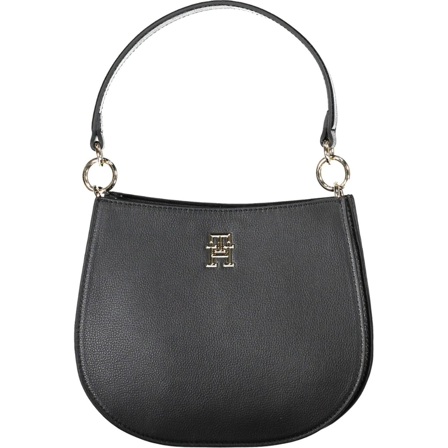 Tommy Hilfiger Elegant Black Handbag with Contrasting Details Tommy Hilfiger