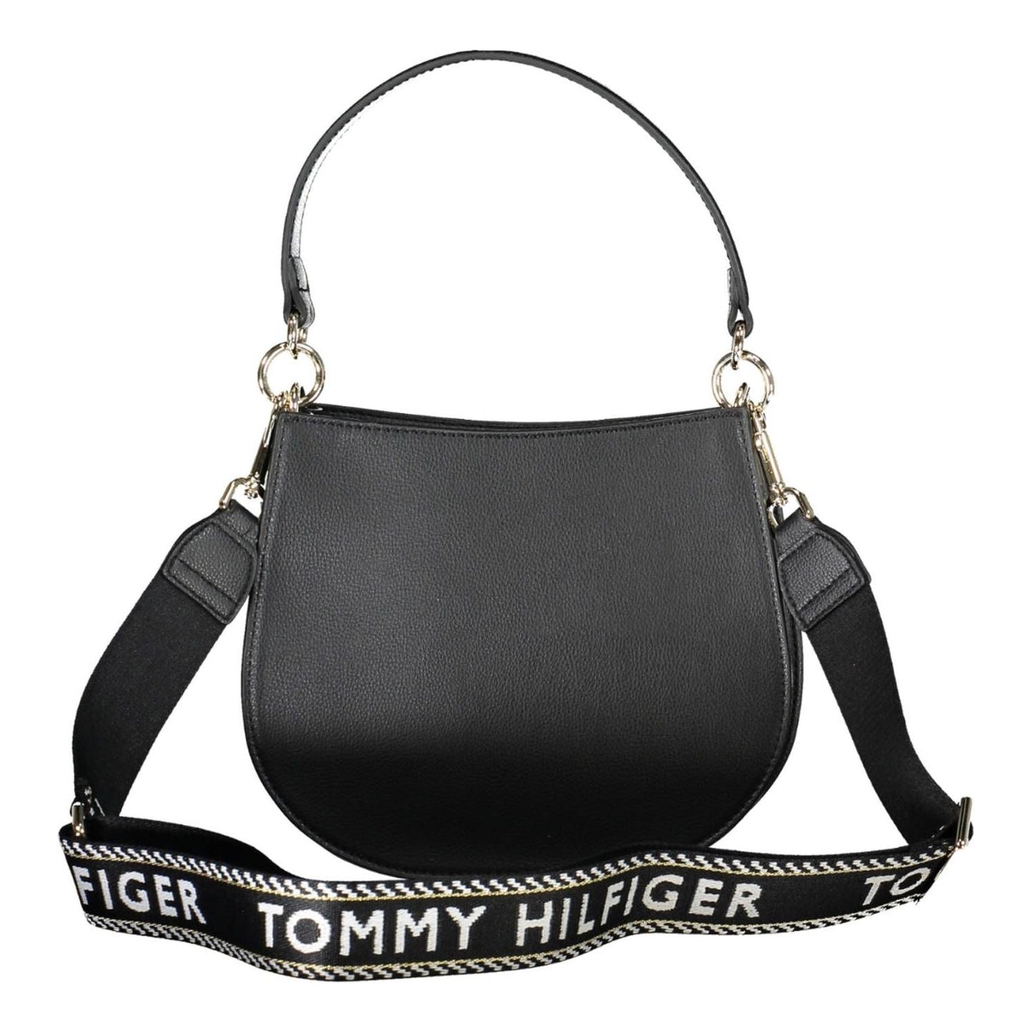 Tommy Hilfiger Elegant Black Handbag with Contrasting Details Tommy Hilfiger