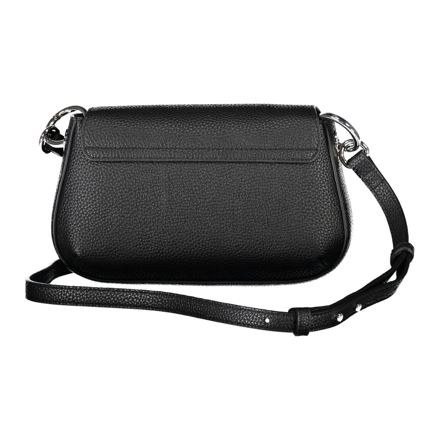 Tommy Hilfiger Elegant Black Shoulder Bag with Logo Clasp Tommy Hilfiger