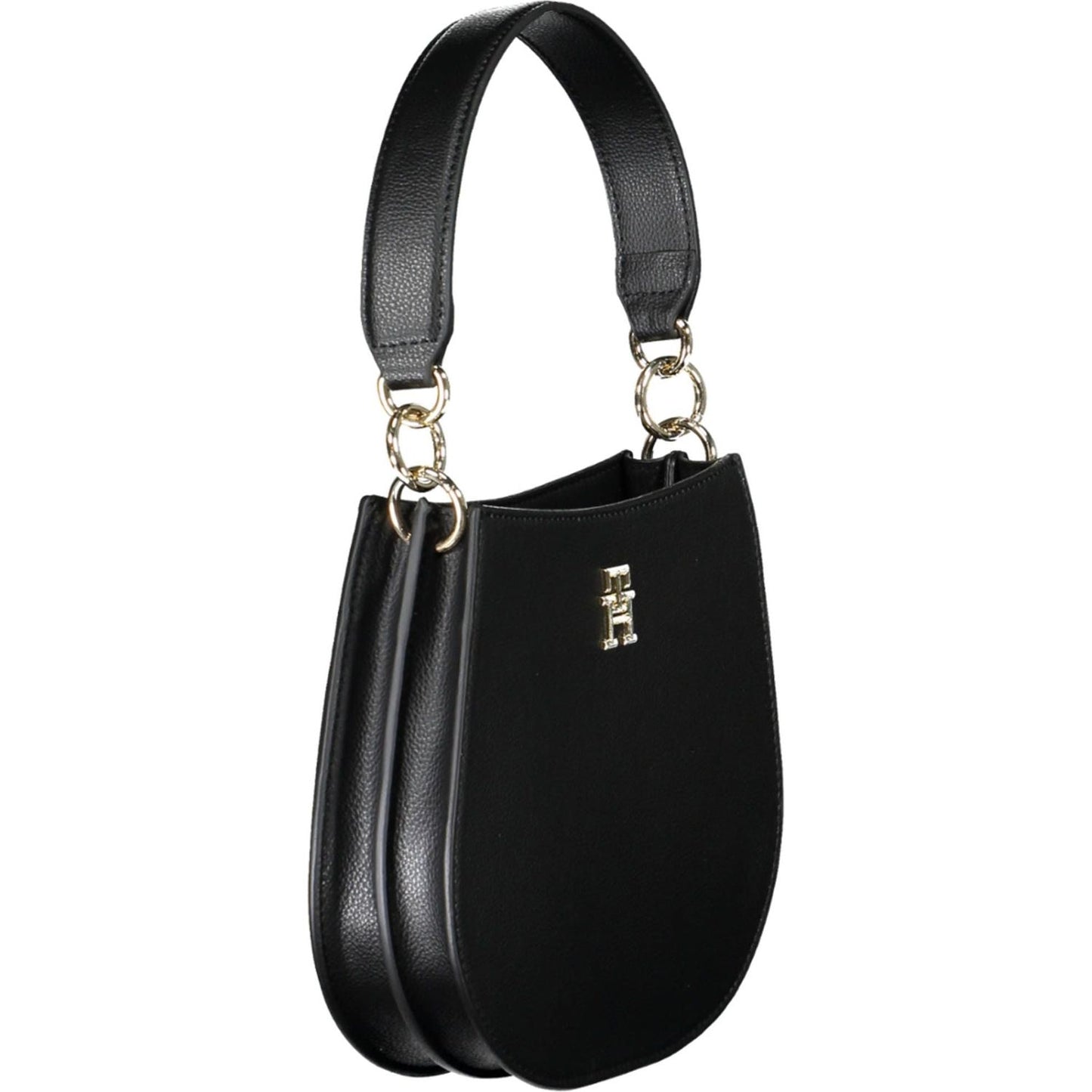 Tommy Hilfiger Elegant Black Handbag with Contrasting Details Tommy Hilfiger