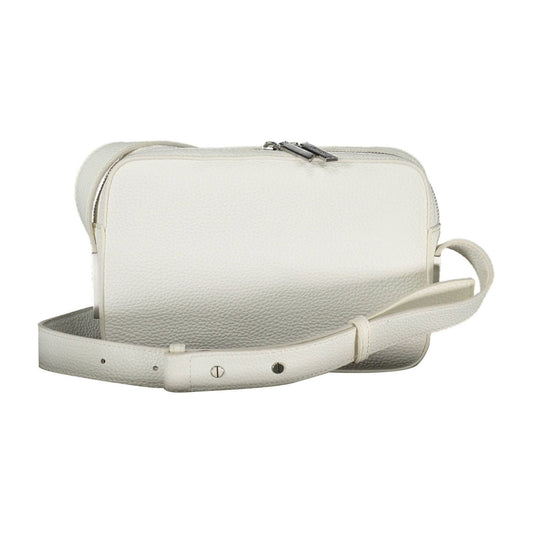 Calvin Klein Elegant White Shoulder Bag with Logo Detail Calvin Klein