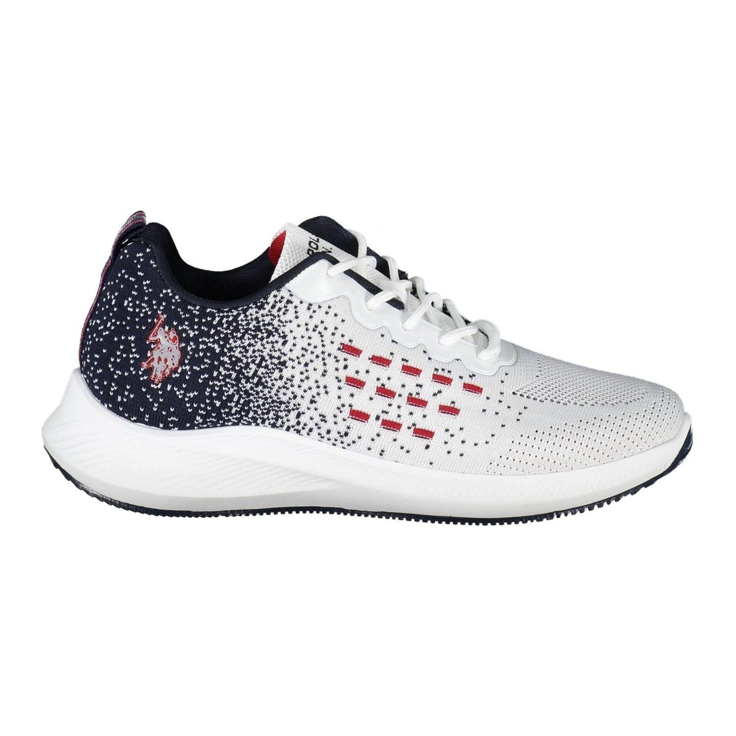 U.S. POLO ASSN. Chic White Lace-Up Sneakers with Logo Detail U.S. POLO ASSN.