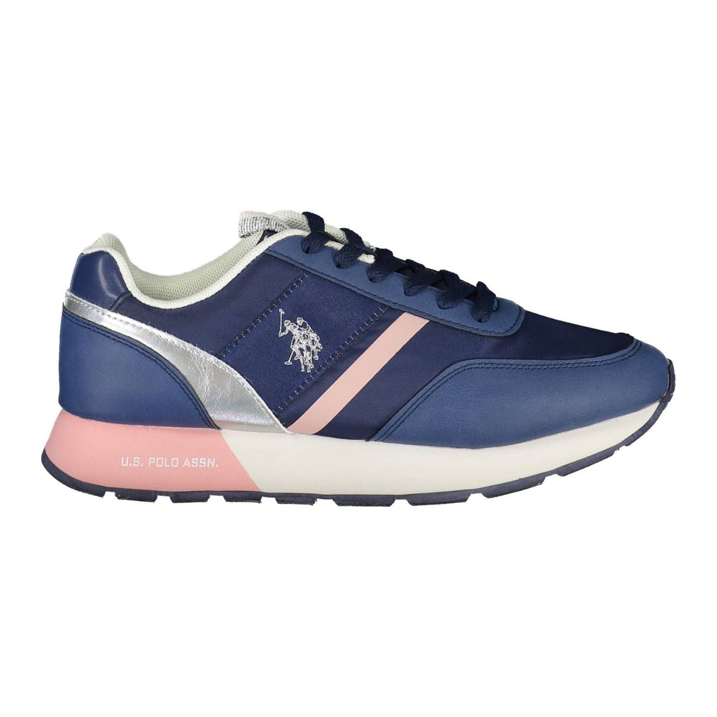 U.S. POLO ASSN. Chic Blue Lace-Up Sneakers with Logo Accent U.S. POLO ASSN.