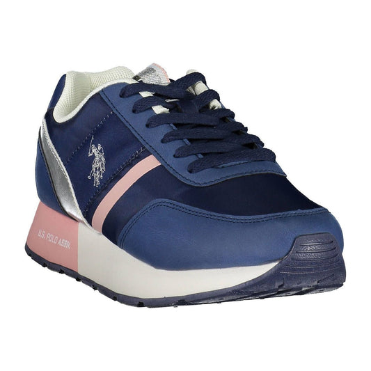 U.S. POLO ASSN. Blue Polyethylene Women Sneaker U.S. POLO ASSN.