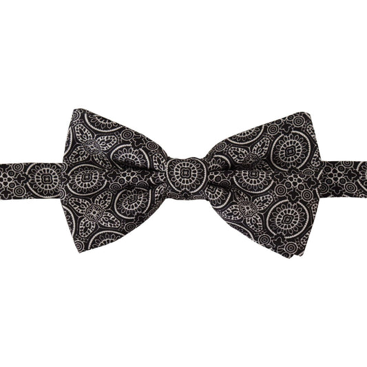 Dolce & Gabbana Elegant Black Silk Bow Tie Dolce & Gabbana