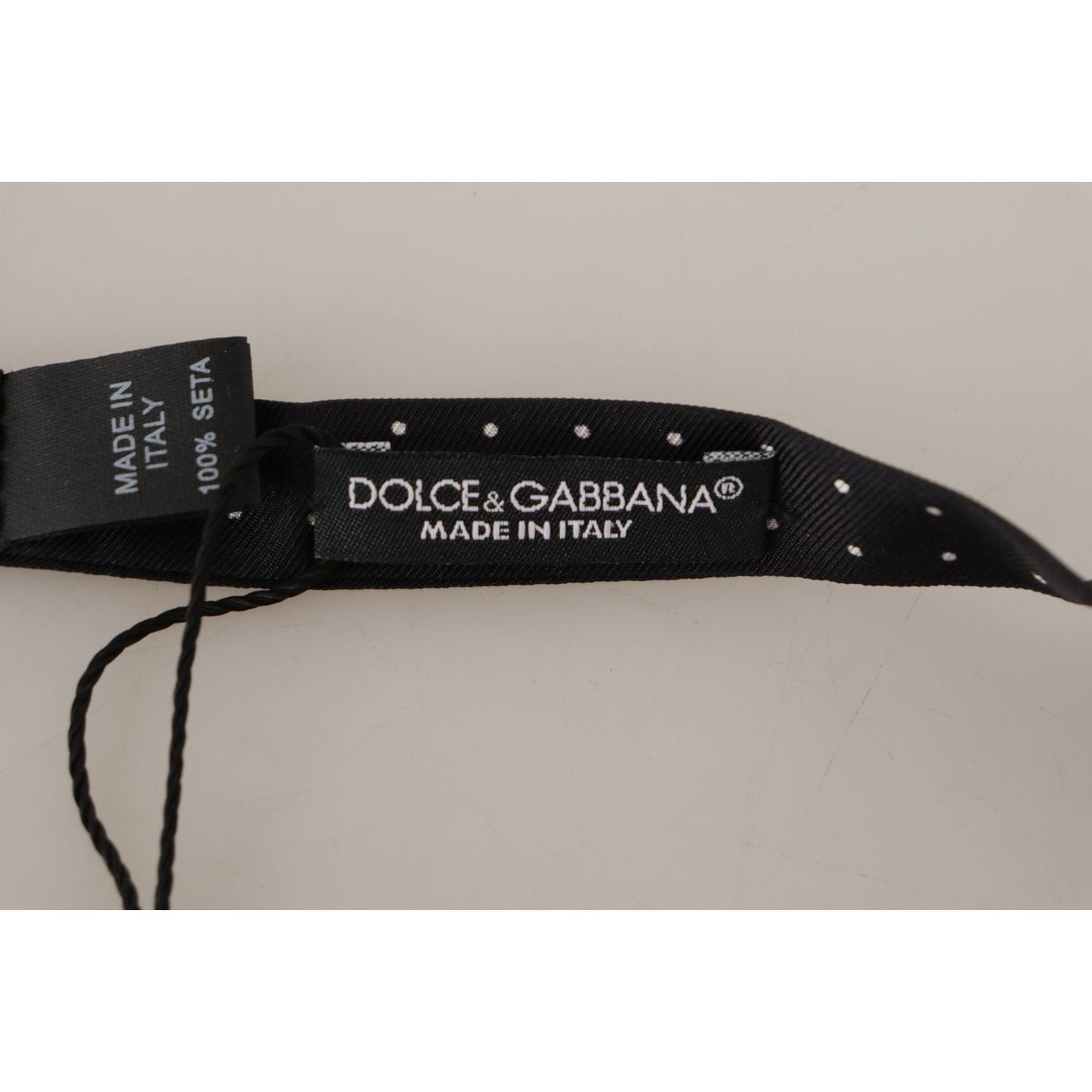 Dolce & Gabbana Elegant Black Polka Dot Silk Bow Tie Dolce & Gabbana