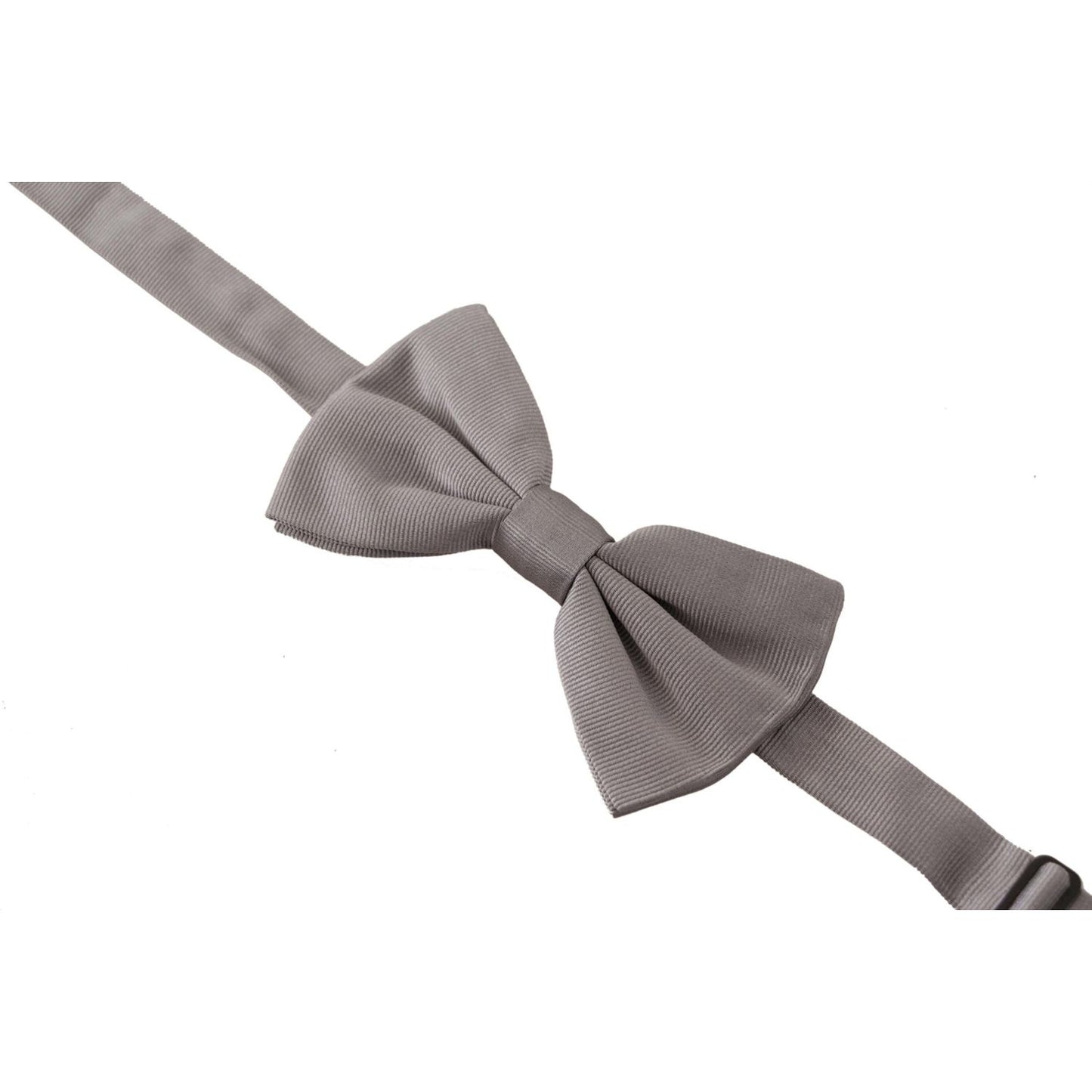 Dolce & Gabbana Elegant Gray Silk Bow Tie Dolce & Gabbana