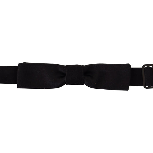 Dolce & Gabbana Elegant Black Silk Bow Tie Dolce & Gabbana