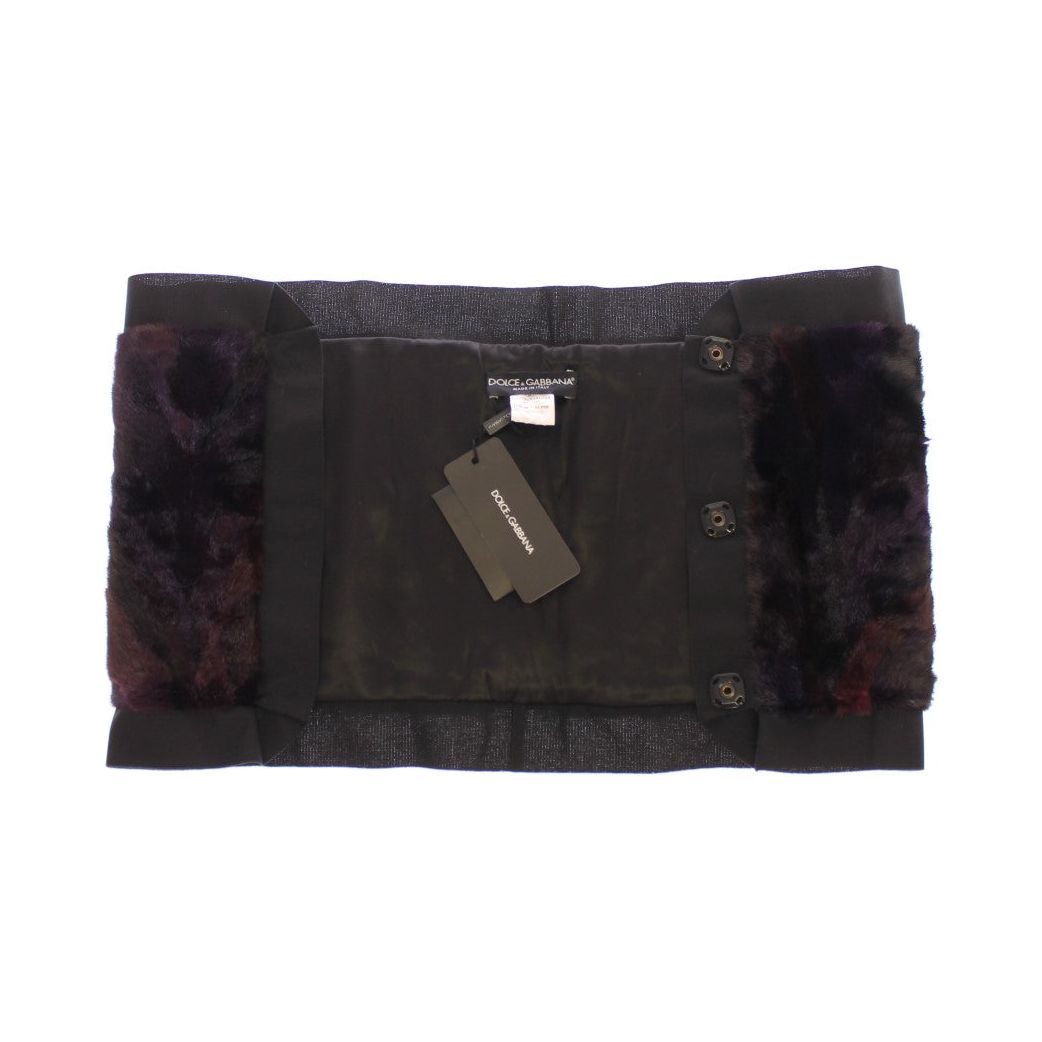 Dolce & Gabbana Exquisite Purple MINK Fur Scarf Wrap Dolce & Gabbana