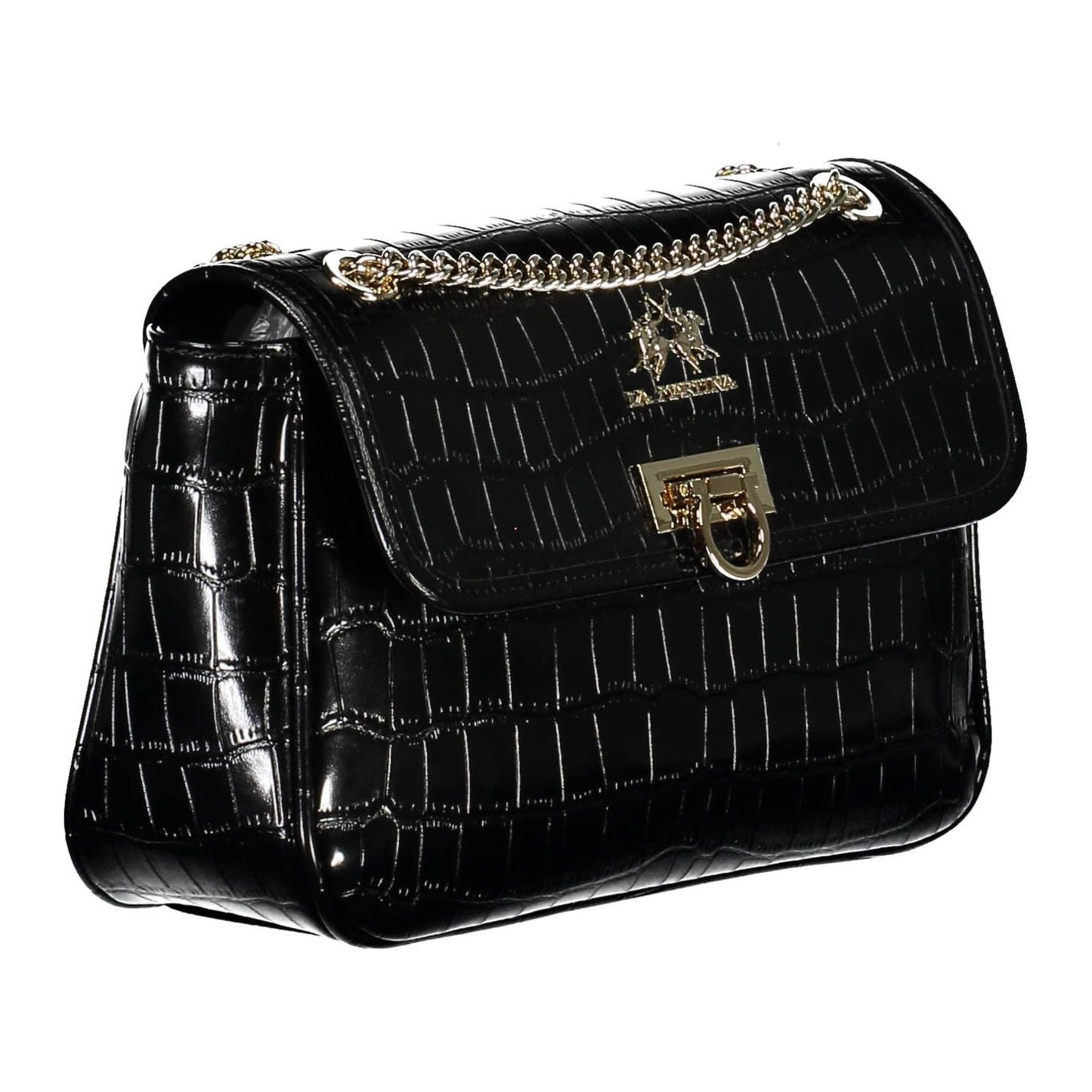 La Martina Elegant Chain Shoulder Bag with Contrasting Accents La Martina