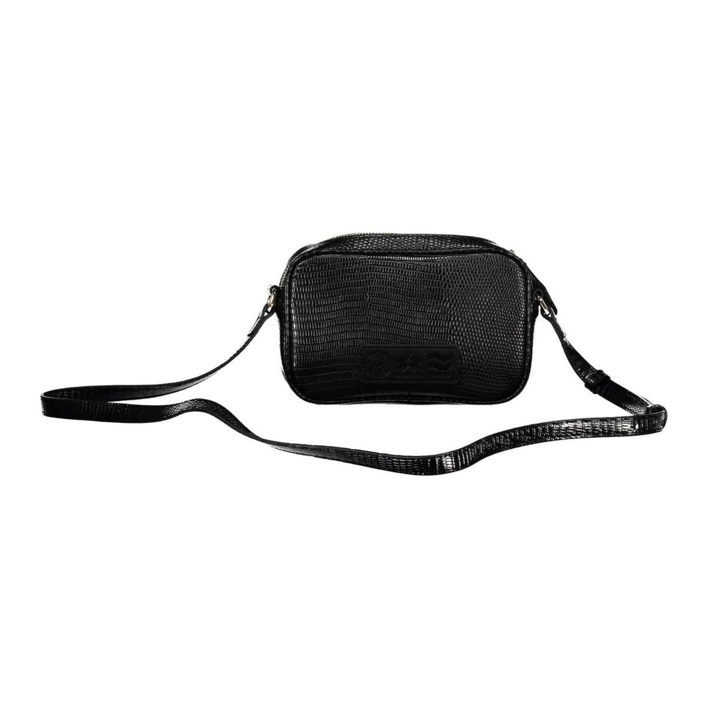 La Martina Sleek Black Shoulder Bag with Contrasting Details La Martina