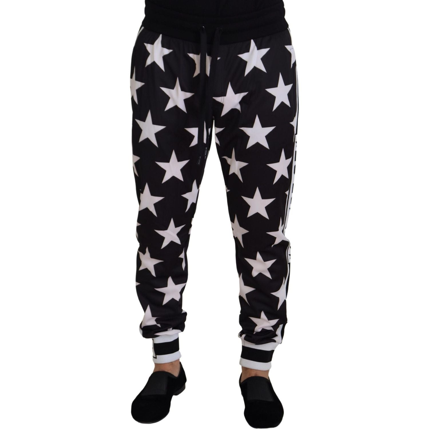 Dolce & Gabbana Star Print Casual Sweatpants with Logo Detail