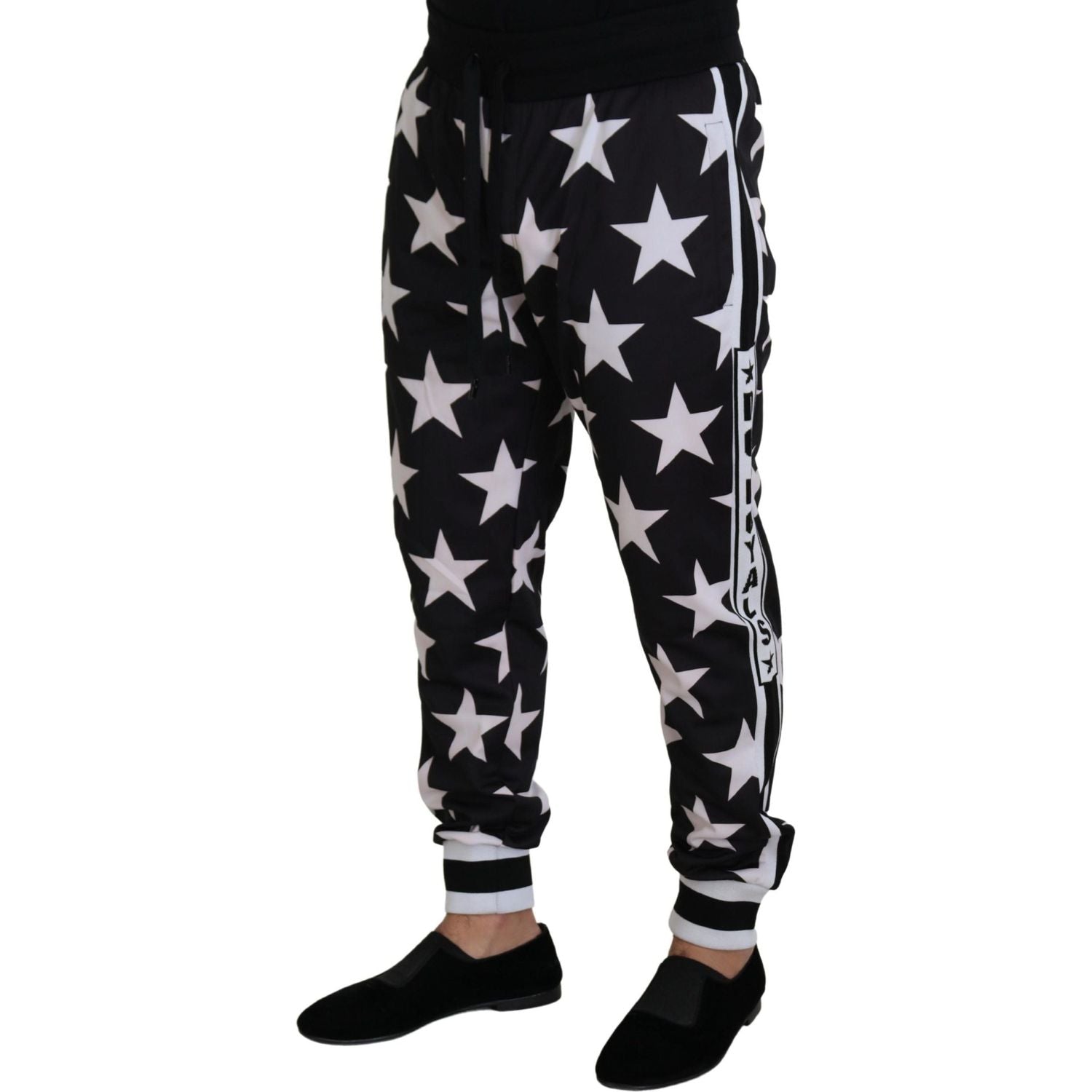 Dolce & Gabbana Star Print Casual Sweatpants with Logo Detail