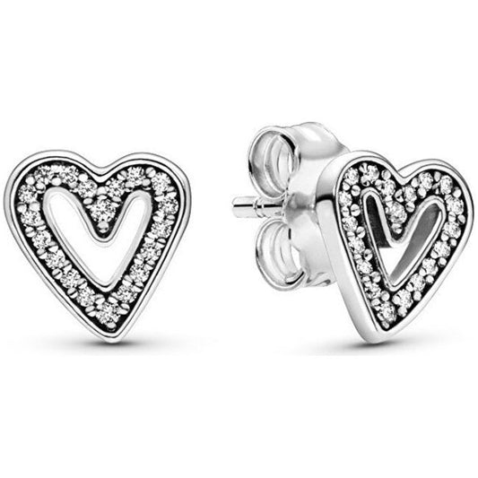 PANDORA JEWELS Mod. SPARKLING FREEHAND HEART DESIGNER FASHION JEWELLERY PANDORA