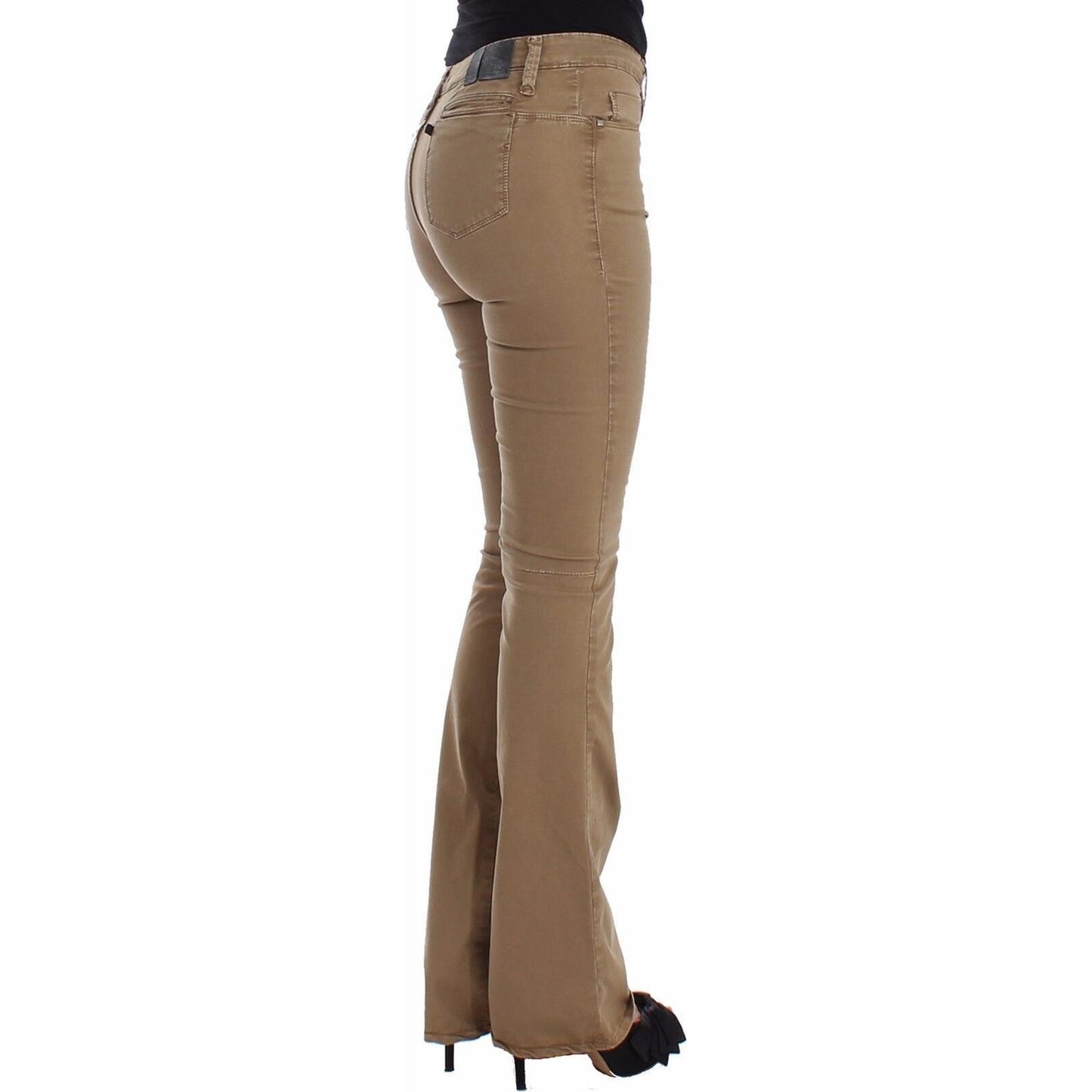 Costume National Chic Beige Straight Leg Fashion Jeans Costume National