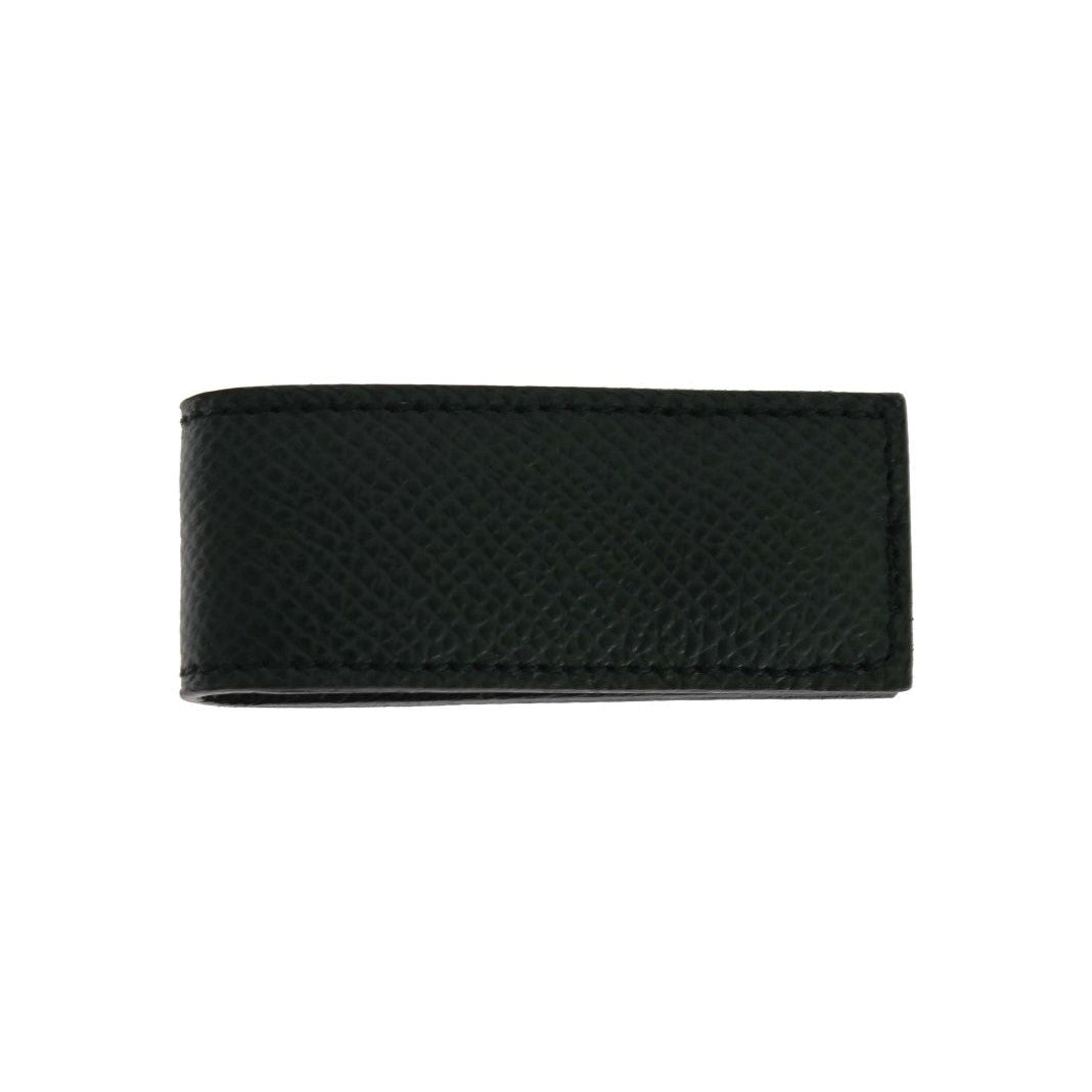 Dolce & Gabbana Elegant Green Leather Money Clip Money Clip Dolce & Gabbana