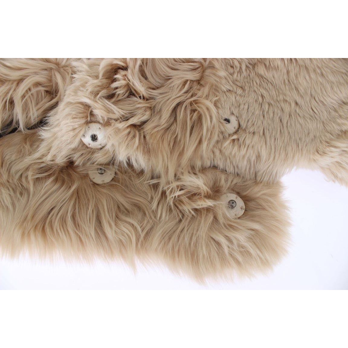 Dolce & Gabbana Elegant Alpaca Fur Shoulder Wrap in Beige Alpaca Scarves Dolce & Gabbana