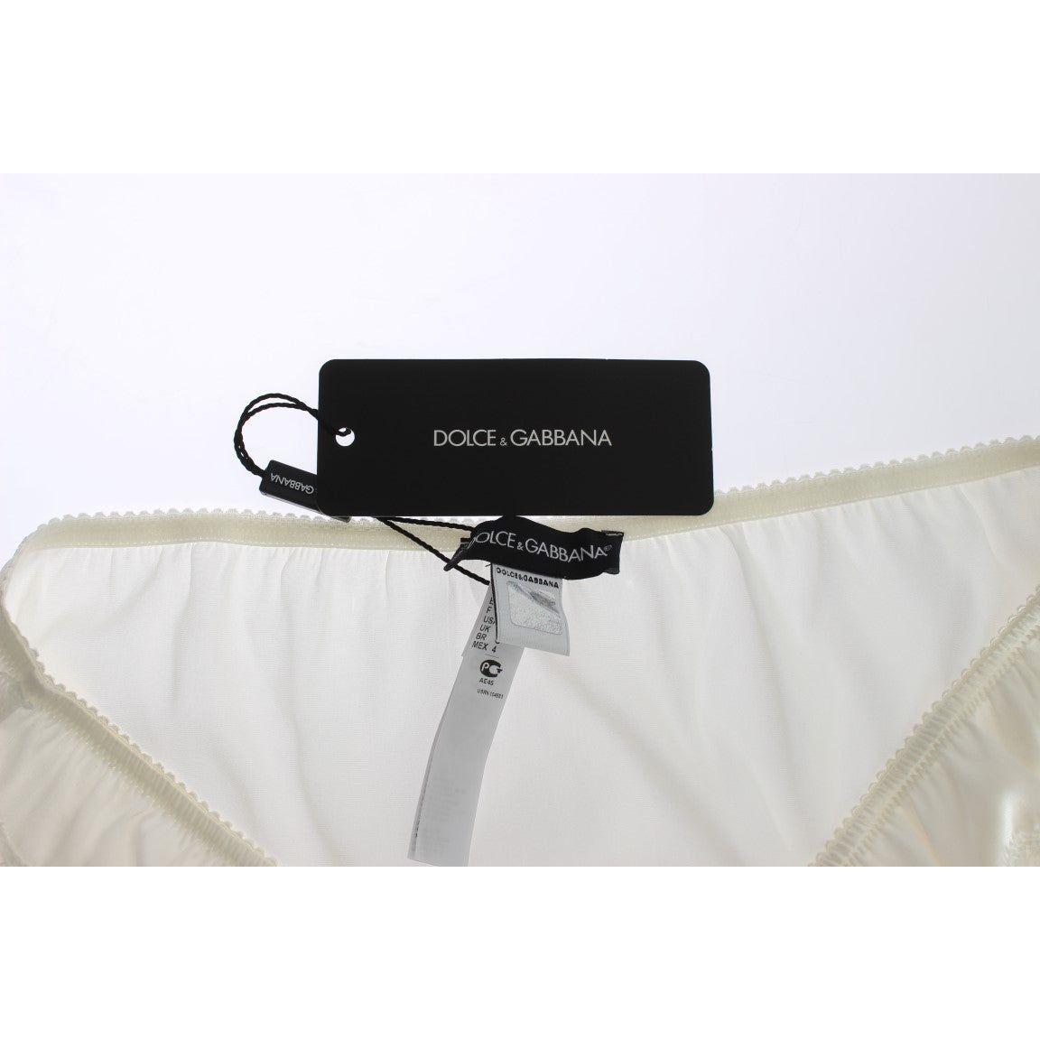 Dolce & Gabbana Elegant White Silk Blend Underwear