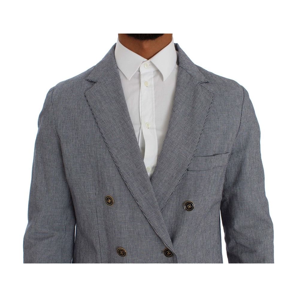 Master Coat Elegant Double-Breasted Blue Blazer Master Coat