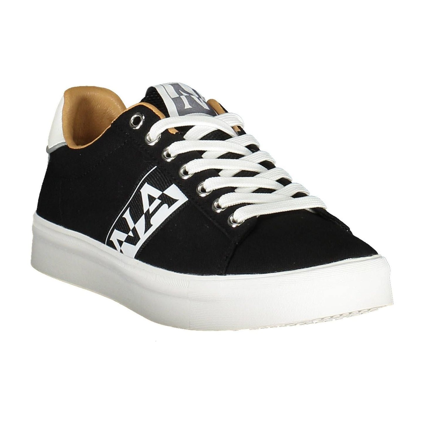 Napapijri Black Lace-Up Sneakers with Contrasting Accents Napapijri