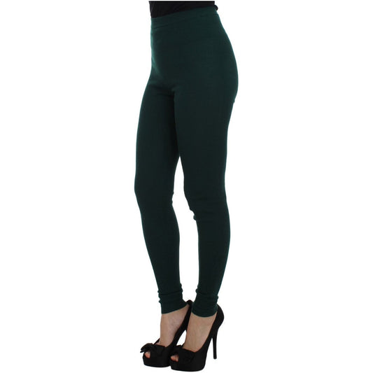 Dolce & Gabbana Emerald Treasure High Waist Cashmere Pants Dolce & Gabbana