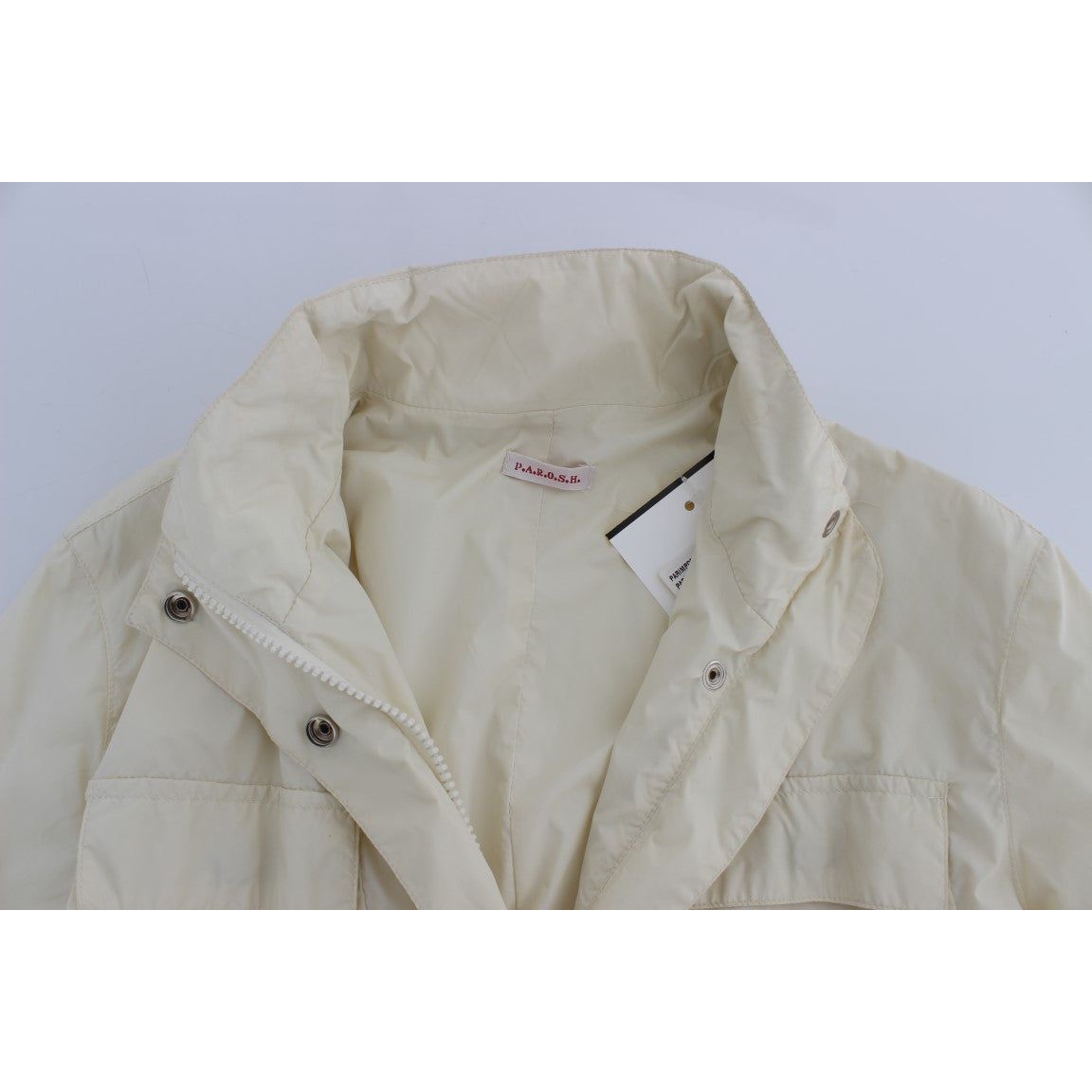 P.A.R.O.S.H. Chic Beige Trench Jacket Coat Coats & Jackets P.A.R.O.S.H.