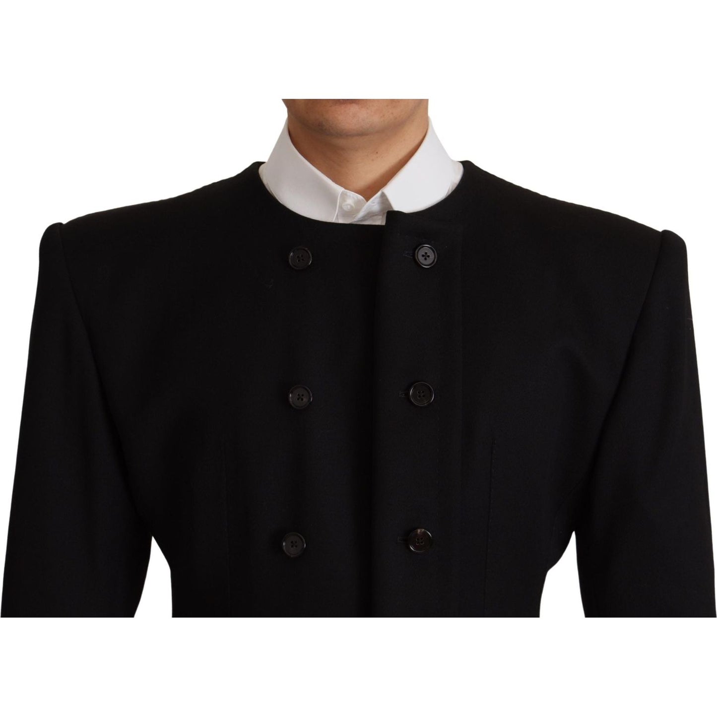 Dolce & Gabbana Elegant Slim Fit Double Breasted Wool Blazer Dolce & Gabbana