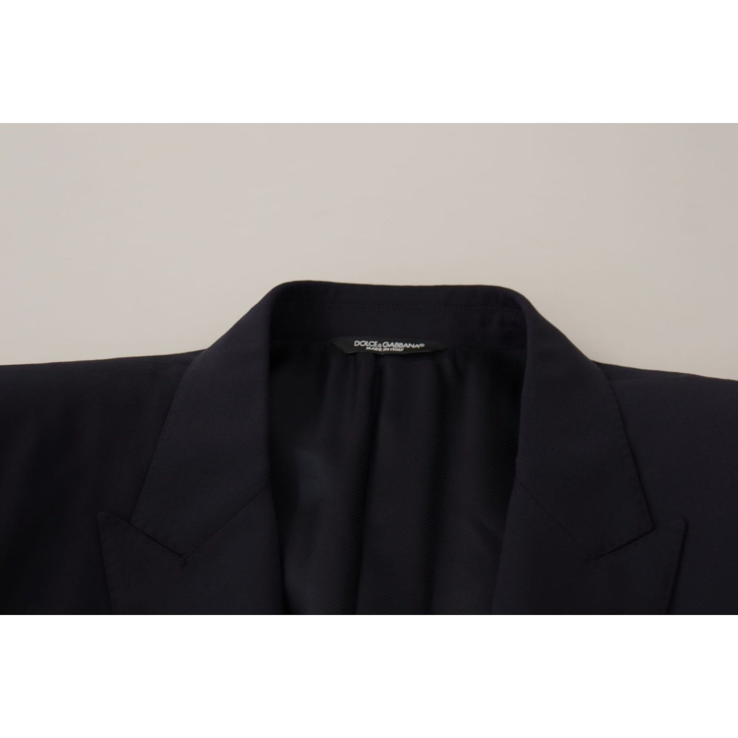 Dolce & Gabbana Elegant Navy Wool Blend Slim Blazer Dolce & Gabbana