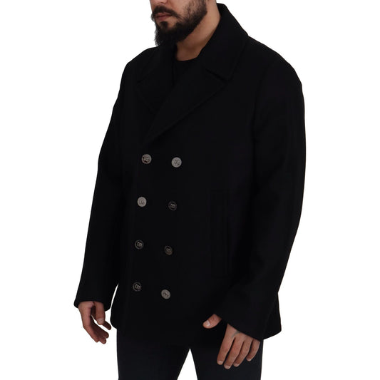 Dolce & Gabbana Elegant Double Breasted Wool Overcoat Dolce & Gabbana