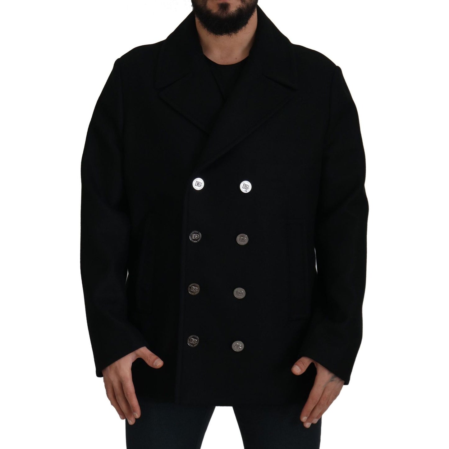 Dolce & Gabbana Elegant Double Breasted Wool Overcoat Dolce & Gabbana