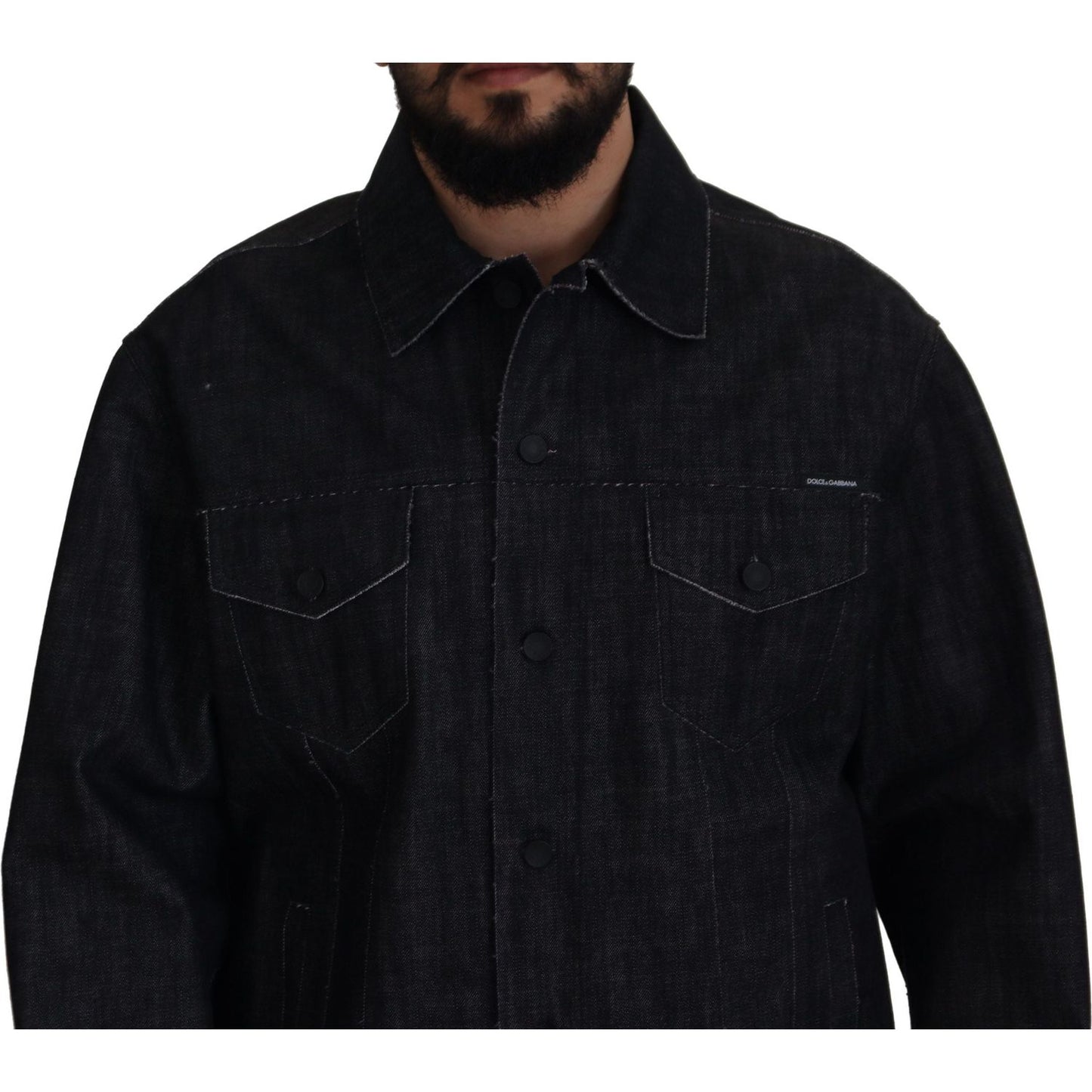 Dolce & Gabbana Elegant Black Denim Jacket Dolce & Gabbana