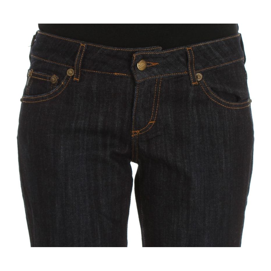 Cavalli Chic Blue Straight Fit Designer Jeans Cavalli