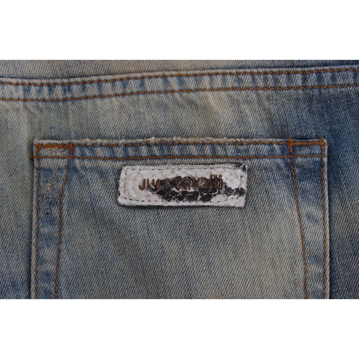 Cavalli Elegant Slim Bootcut Blue Jeans Cavalli