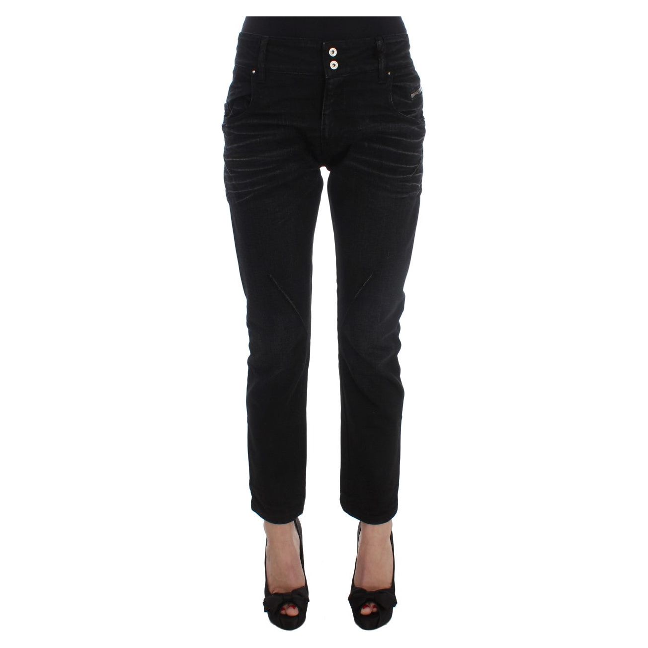 Costume National Elegant Black Slouchy Fit Jeans for Trendsetters Jeans & Pants Costume National