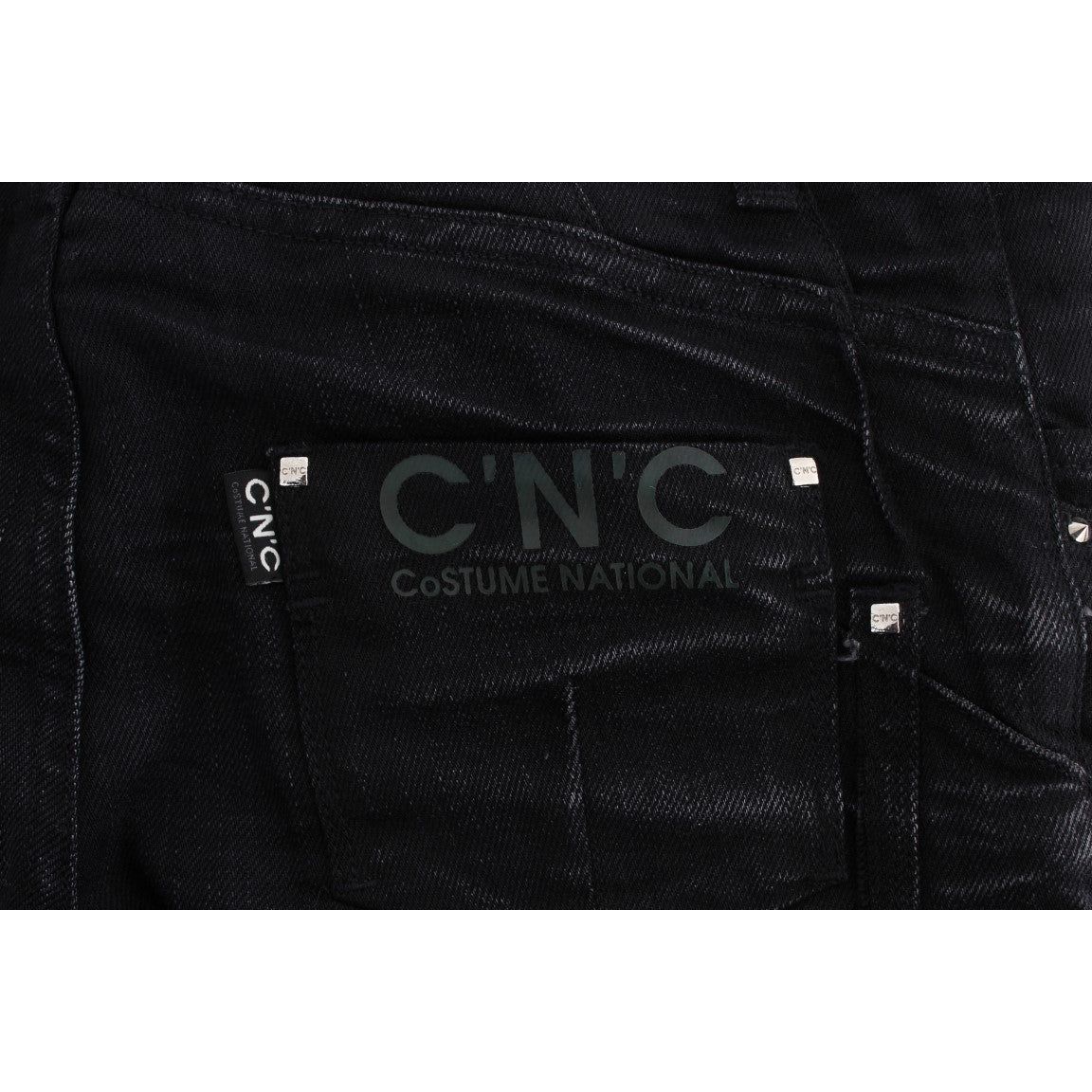 Costume National Elegant Black Slouchy Fit Jeans for Trendsetters Jeans & Pants Costume National