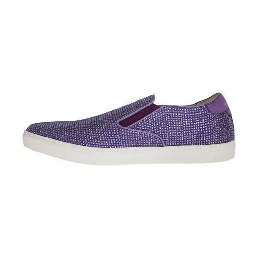 Dolce & Gabbana Elegant Purple Strass Fashion Sneakers MAN SNEAKERS Dolce & Gabbana