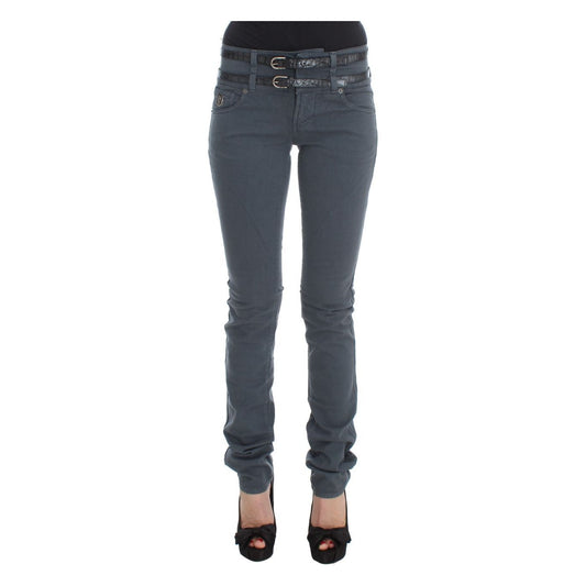 John Galliano Sleek Slim Fit Italian Jeans in Chic Blue Jeans & Pants John Galliano