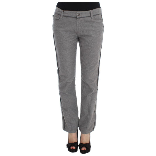 Ermanno Scervino Chic Gray Casual Cotton Pants Ermanno Scervino