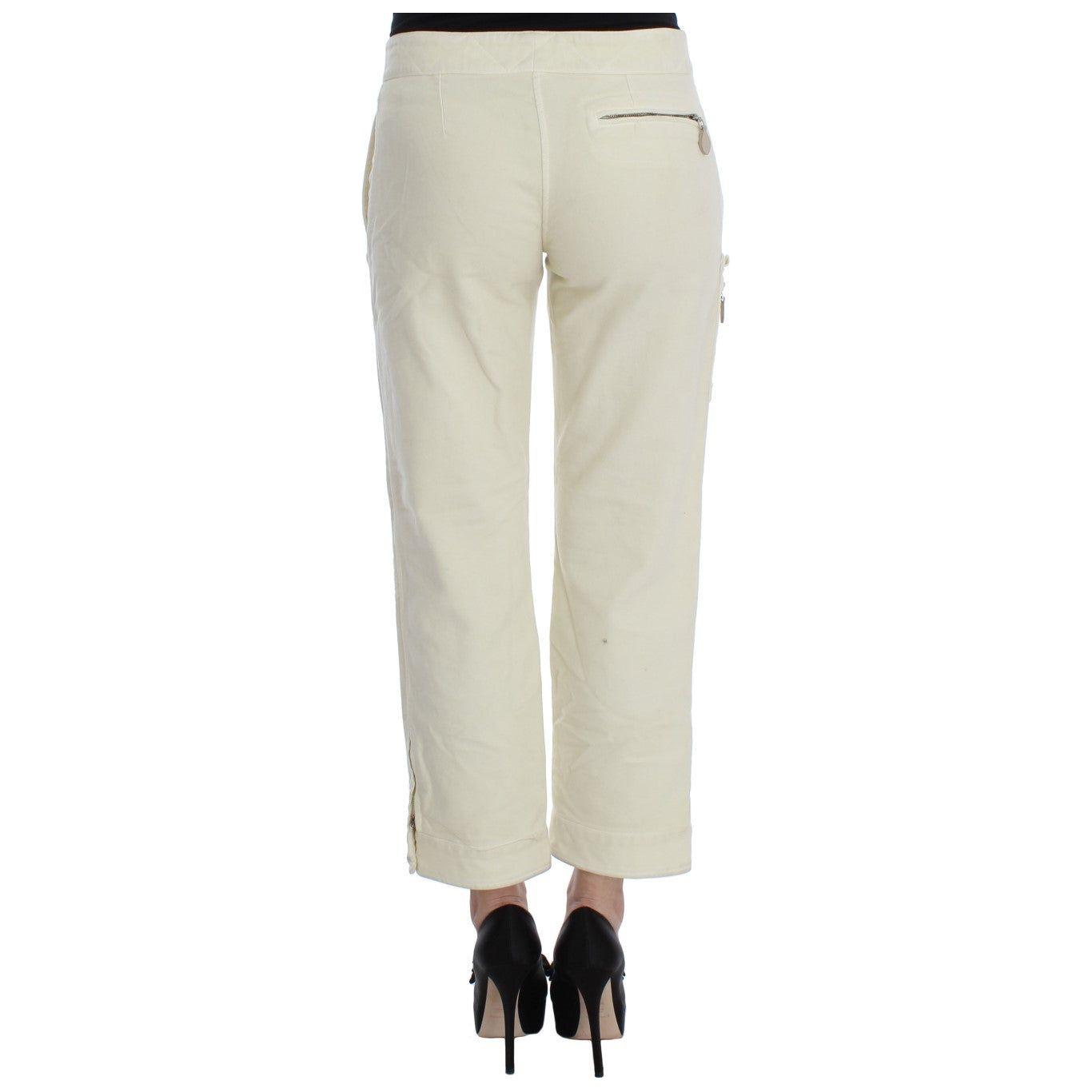 Ermanno Scervino Beige Capri Cropped Chic Pants Jeans & Pants Ermanno Scervino