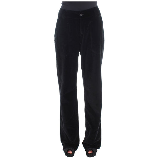 Ermanno Scervino Chic Black Straight Fit Cotton Jeans Jeans & Pants Ermanno Scervino