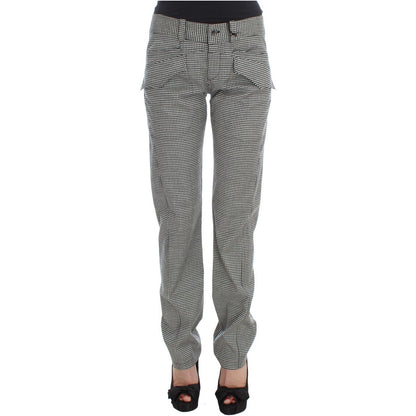 Ermanno Scervino Chic Checkered Black & White Regular Fit Pants Jeans & Pants Ermanno Scervino