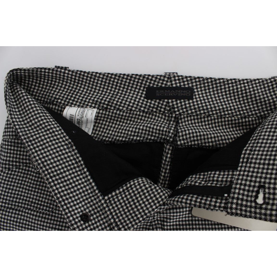 Ermanno Scervino Chic Checkered Black & White Regular Fit Pants Jeans & Pants Ermanno Scervino