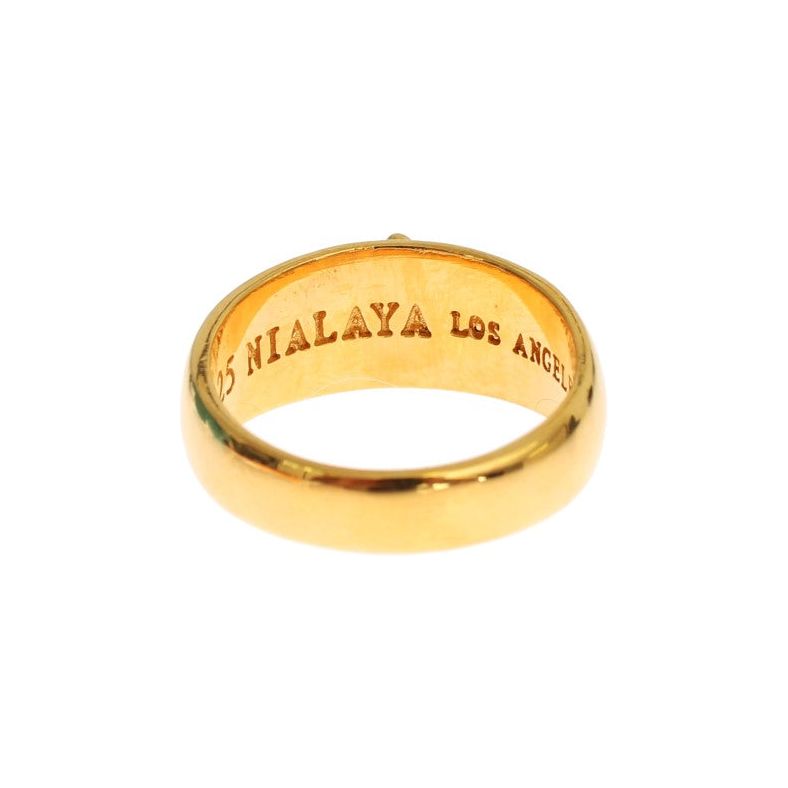 Nialaya Exclusive Gold-Plated Men's Ring Ring Nialaya