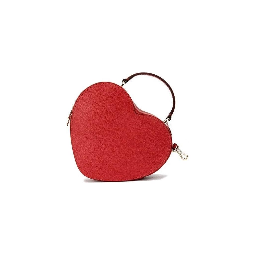 Kate Spade Love Shack Candied Cherry Saffiano Top Handle Heart Crossbody Handbag Red Kate Spade