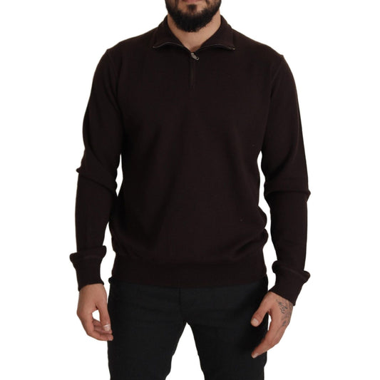 Dolce & Gabbana Elegant Cashmere Zippered Pullover Sweater Dolce & Gabbana